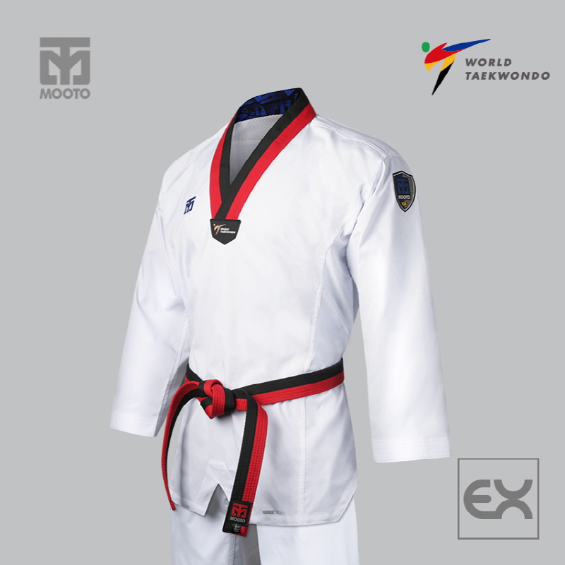 Mudoin Taekwondo Black Color Open Uniform for Kids TKD Martial Arts Akido Hapkido WTF 